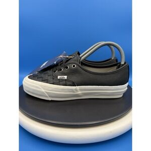 Vans Authentic Reissue 44 LX Woven Leather Womens Size 7.5 Black Skate Shoes NEW